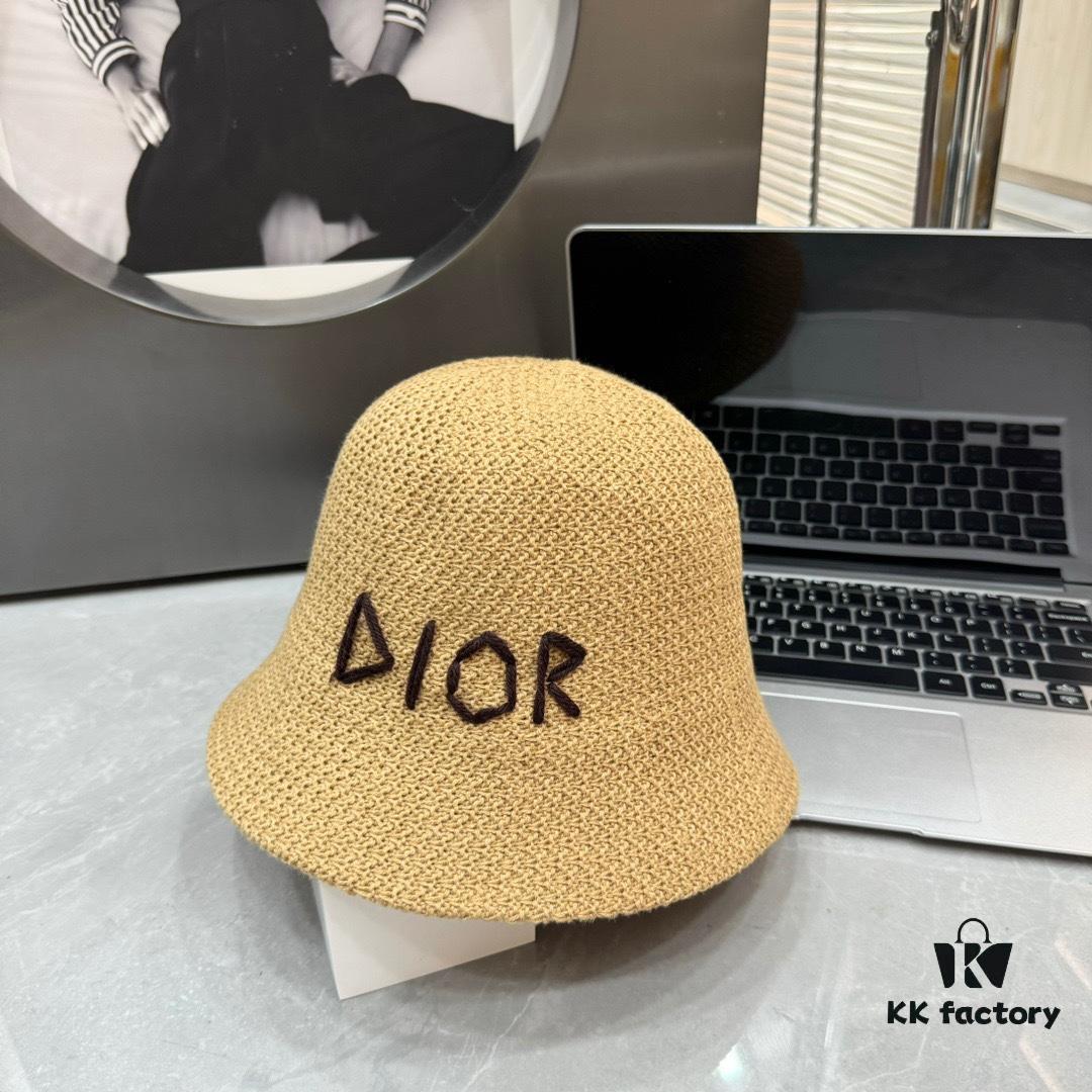 Dior - New Arrival Knitted Crochet Trucker Hat, Openwork Design, Hand-Crocheted Texture, Flattering Face-Framing Style