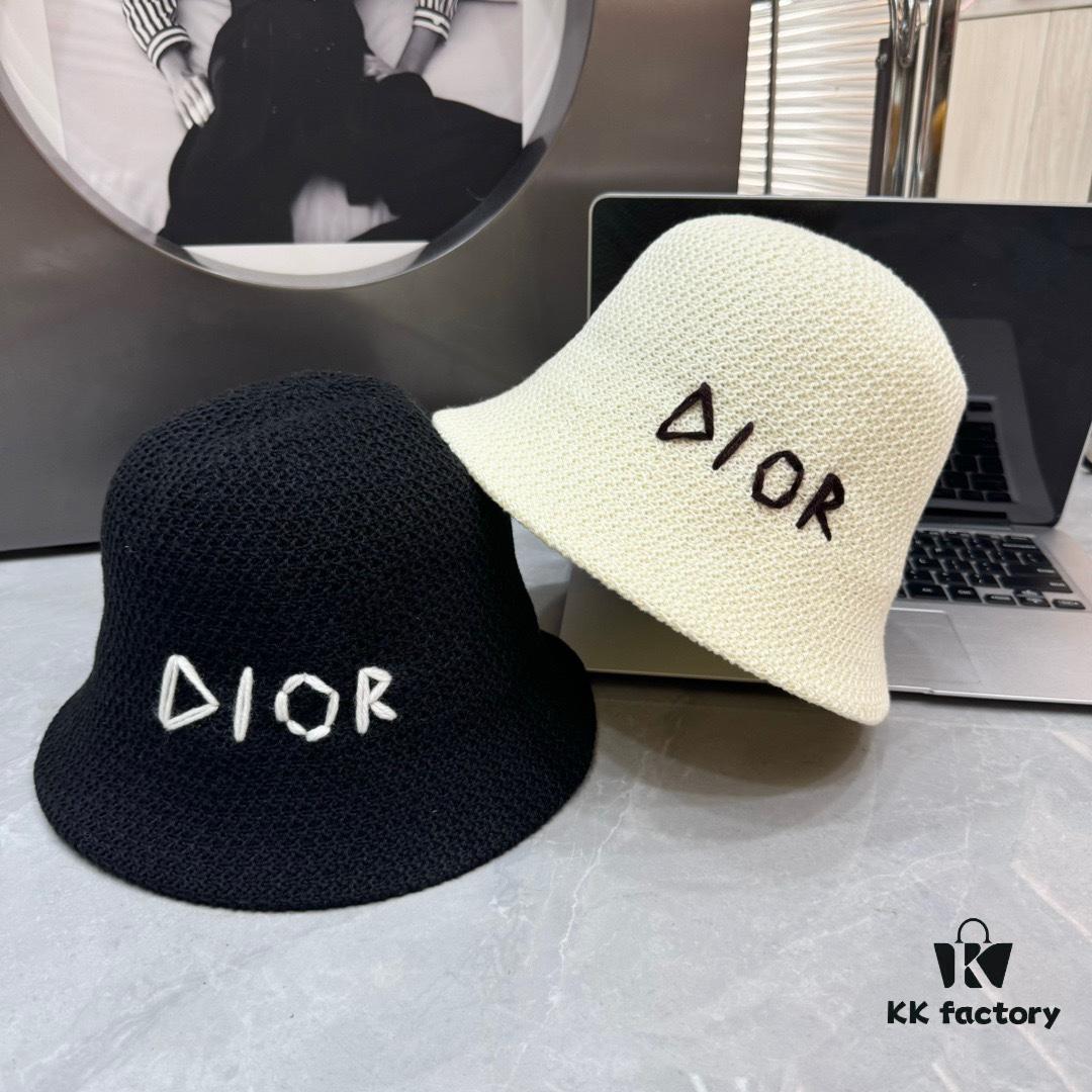 Dior - New Arrival Knitted Crochet Trucker Hat, Openwork Design, Hand-Crocheted Texture, Flattering Face-Framing Style