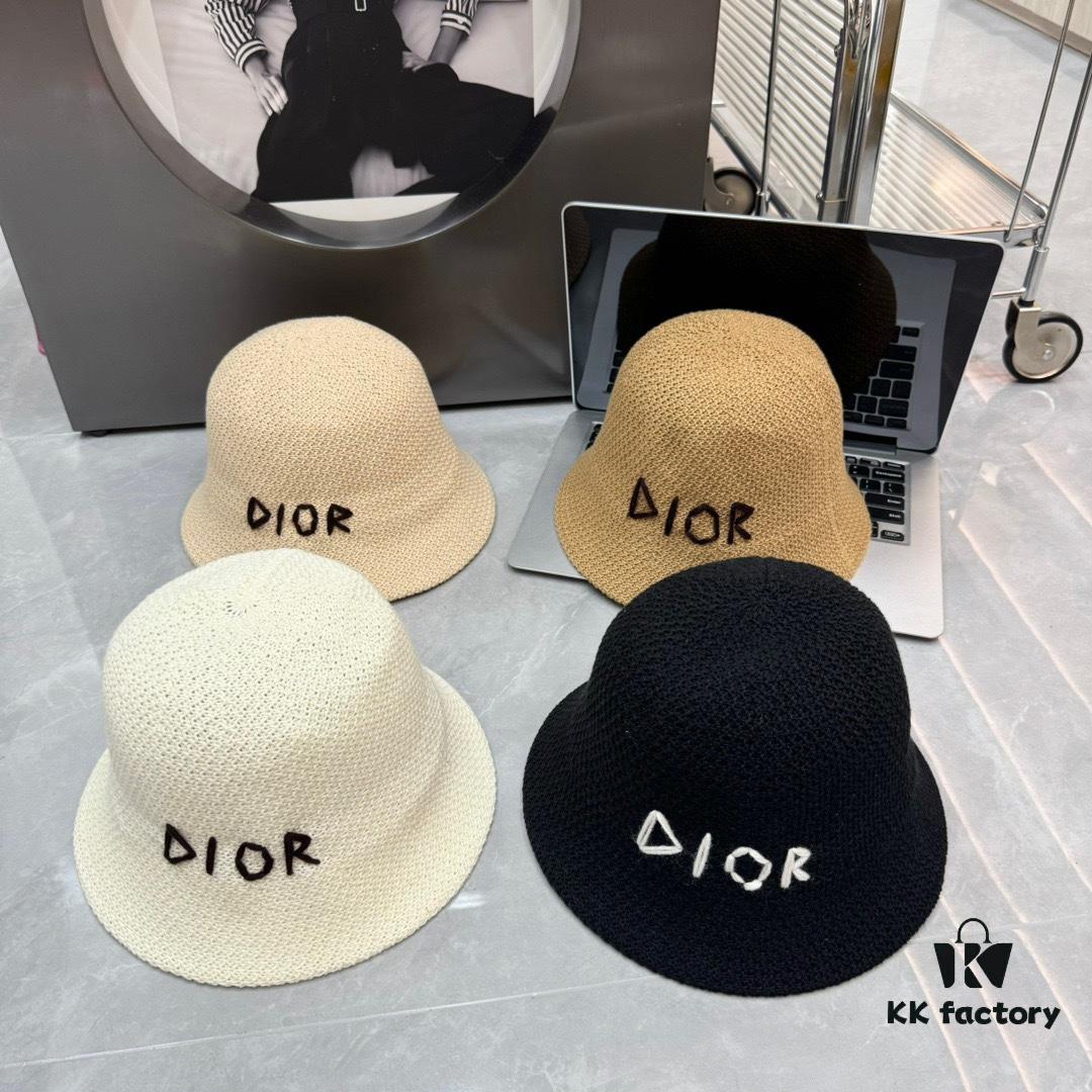 Dior - New Arrival Knitted Crochet Trucker Hat, Openwork Design, Hand-Crocheted Texture, Flattering Face-Framing Style