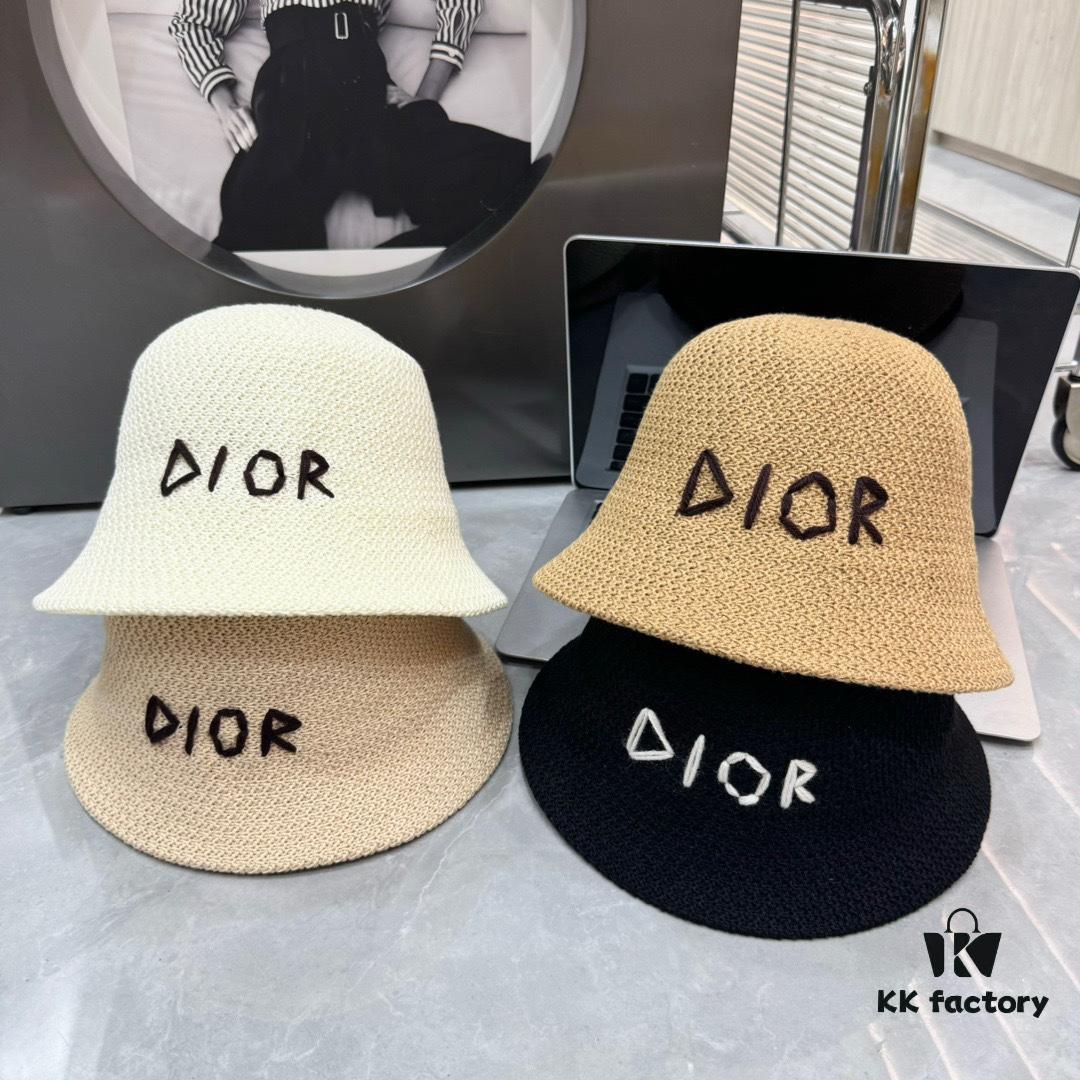 Dior - New Arrival Knitted Crochet Trucker Hat, Openwork Design, Hand-Crocheted Texture, Flattering Face-Framing Style