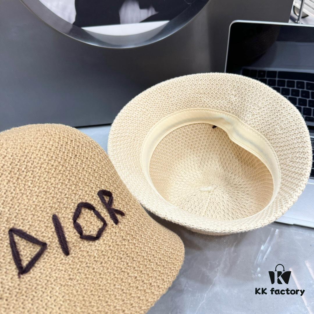 Dior - New Arrival Knitted Crochet Trucker Hat, Openwork Design, Hand-Crocheted Texture, Flattering Face-Framing Style