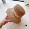 Dior Elegant PP Straw Small Bucket Sun Hat, Sweet Style