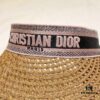 DIOR Natural Straw Wide Brim Hat - Classic Style, Pink
