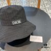 Dior Wide-Brim Sun Hat for Women, Spring and Summer Fashionable Bucket Hat with Bow, Face-Framing UV Protection