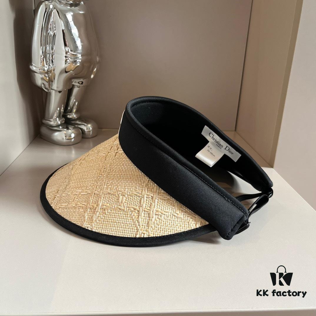 Dior Embroidered Letter Open-Top Sun Hat