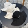 Dior Wide-Brim Sun Hat for Women, Spring and Summer Fashion Fisherman Hat with Bow, Face-Framing UV Protection Hat