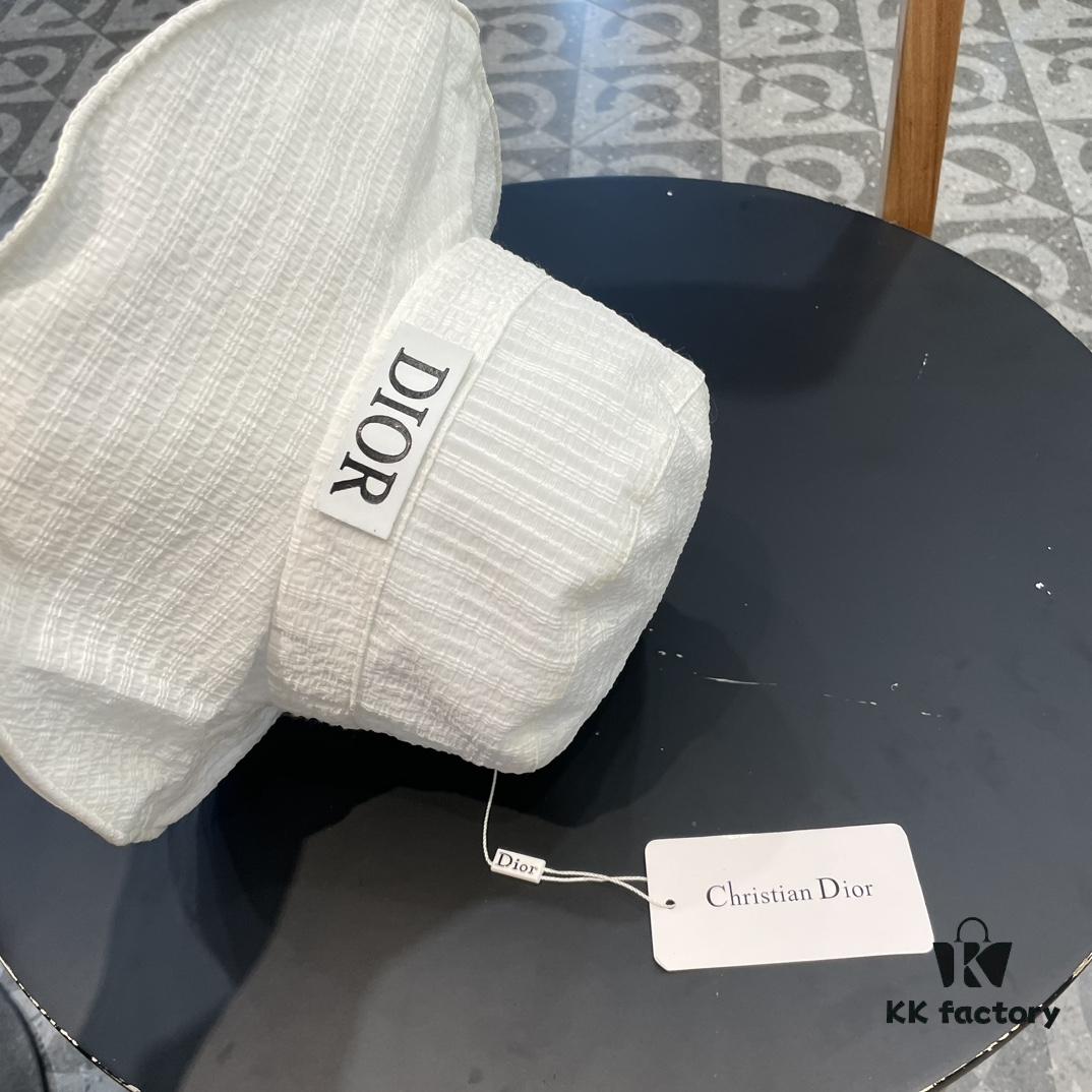 Dior Wide-Brim Sun Hat for Women, Spring and Summer Fashion Floppy Hat with Bow, UV Protection Fishing Hat, Baseball Cap, Knit Hat