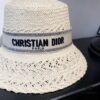Dior Style Woven Straw Fedora Hat - Handcrafted Elegant Classic Design, Unisex Knit Fisherman Baseball Cap in Black
