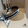 Authentic DIOR Summer New Arrival Silk Scarf Sun Hat, a Must-Have for Stylish Women