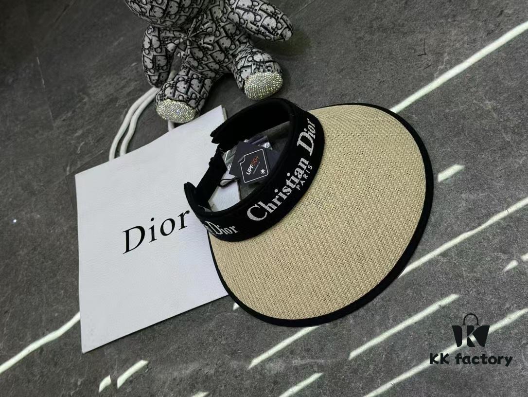 Dior - New Arrival Rimless Cap with Color-Block Trim