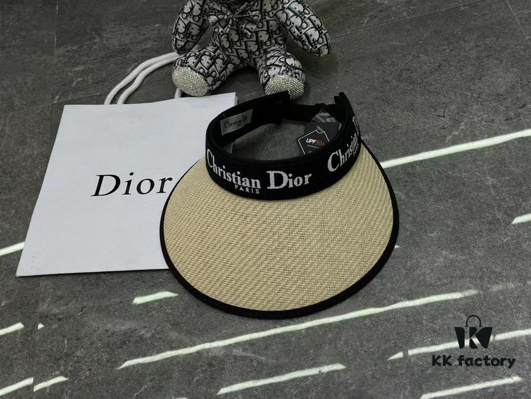 Dior - New Arrival Rimless Cap with Color-Block Trim
