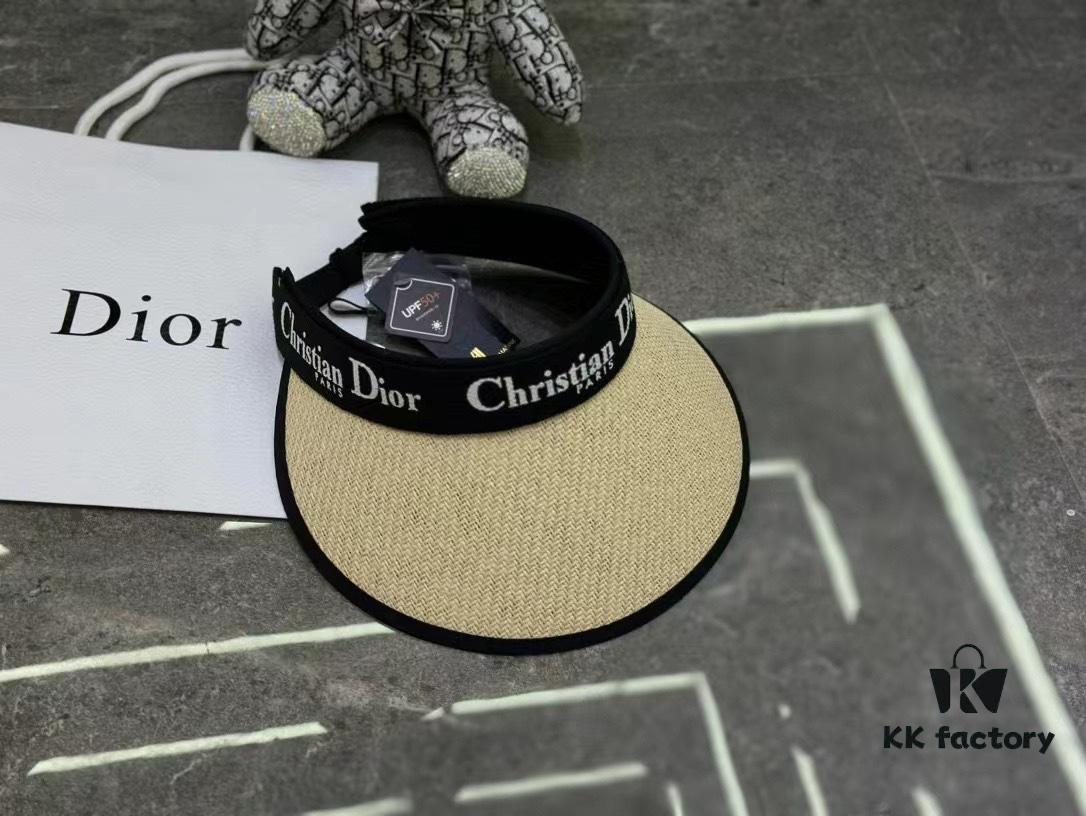 Dior - New Arrival Rimless Cap with Color-Block Trim