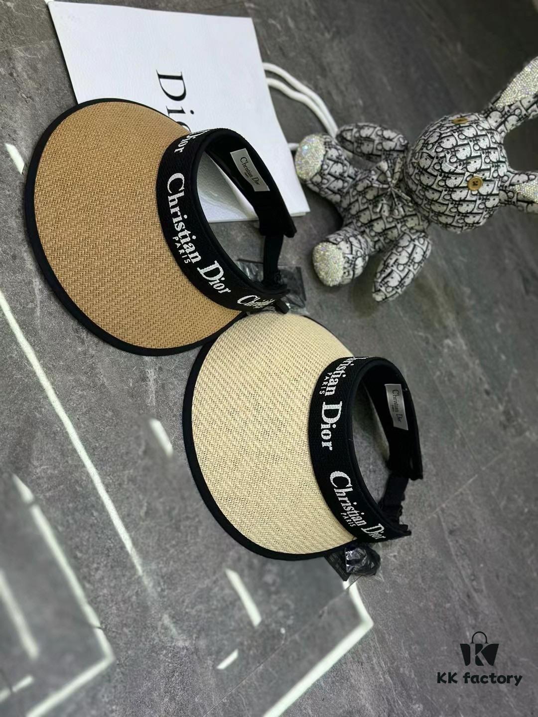 Dior - New Arrival Rimless Cap with Color-Block Trim