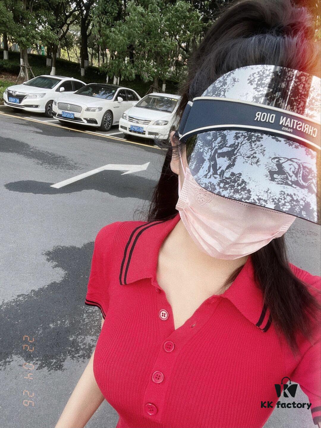 Dior Original Custom Sun Hat with Innovative Design and Playful Sporty Style, Reversible J'adior Logo, Adjustable Woven Band, High Aesthetic and UV Protection