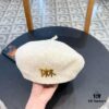 Dior 2024 New Solid Color Women's Beret, Slimming and Breathable for Spring and Summer, Artistic Pumpkin Hat, Painter Hat, Fisherman Cap, Baseball Cap, Knit Hat