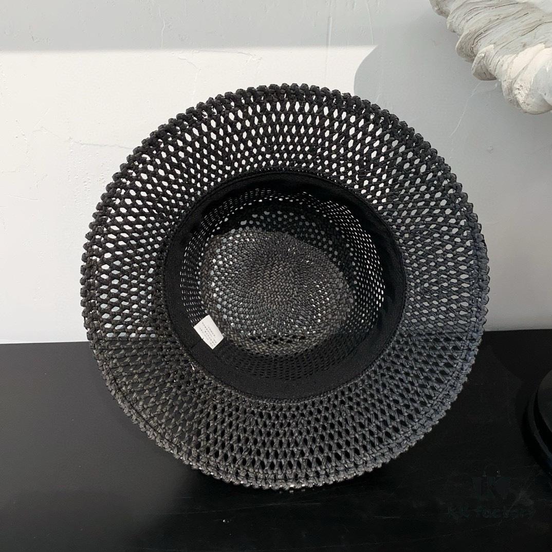 Dior New Embroidered Letter Webbing Straw Hat