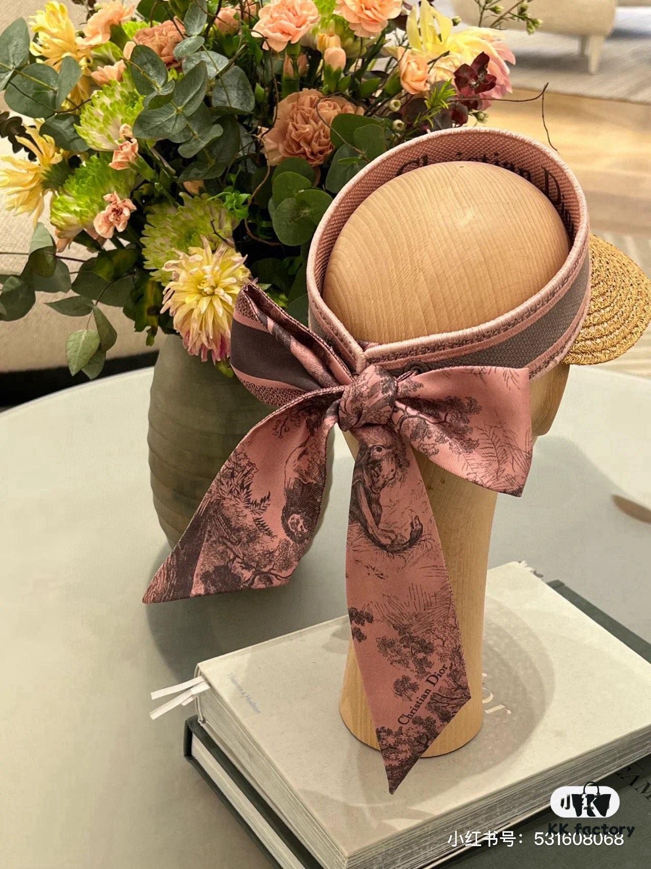 Authentic DIOR Summer New Arrival Scarf Sun Hat, High Aesthetic Appeal – Essential for Stylish Women