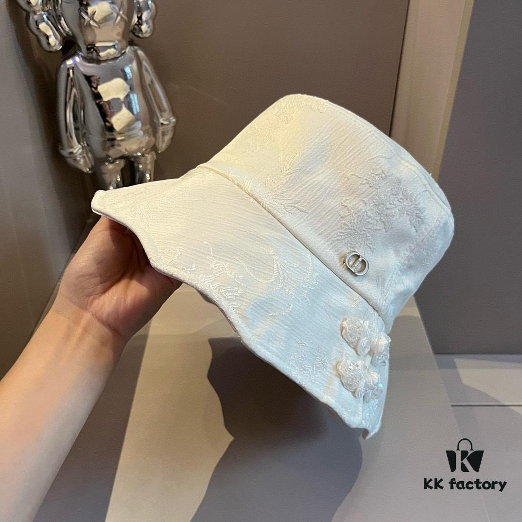 Dior Chinese-style Sun Hat, Wave-edged Fisherman Hat