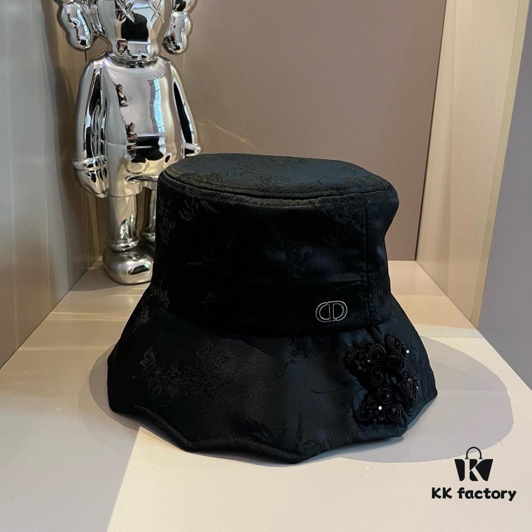 Dior Chinese-style Sun Hat, Wave-edged Fisherman Hat