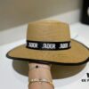 Dior Spring/Summer Ice Silk PP Grass Flat Top Hat 🎩