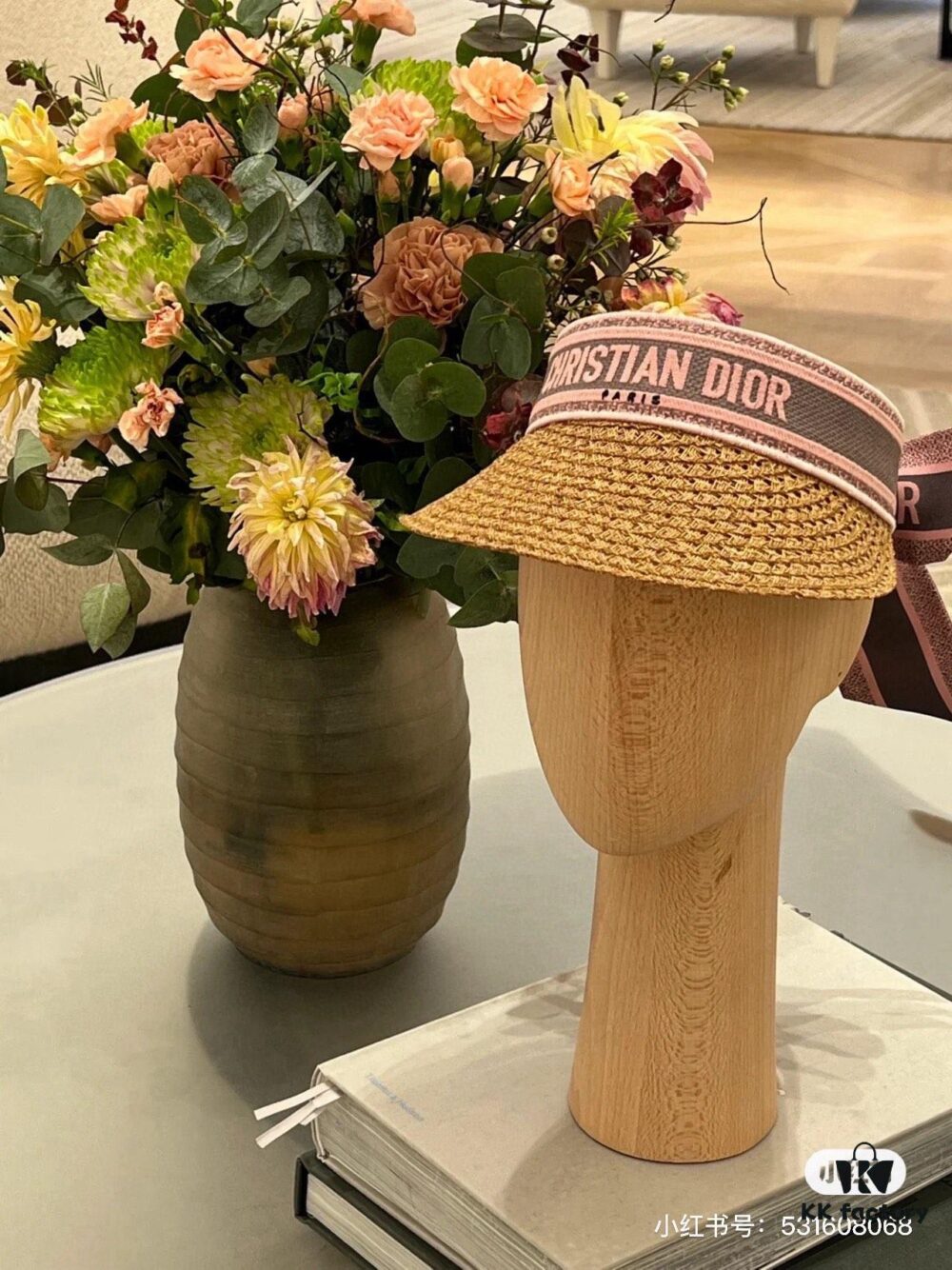 Authentic DIOR Summer New Arrival Scarf Sun Hat, a Must-Have for Stylish Girls