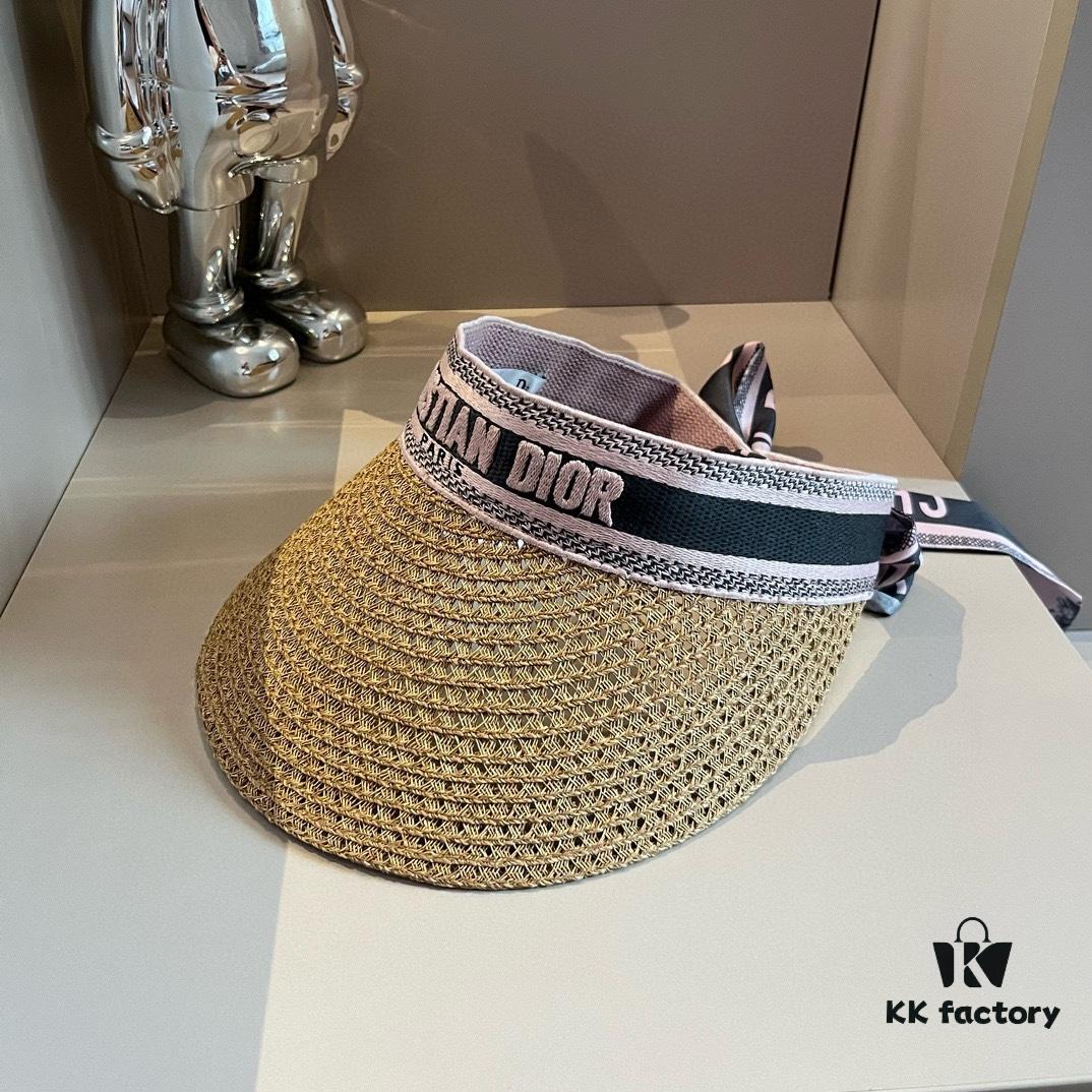 Authentic DIOR Summer New Arrival Scarf Sun Hat, a Must-Have for Stylish Girls