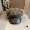 2024 Hermès New Wool Newsboy Military Cap, Head Circumference 57cm