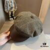 2024 Hermès New Wool Newsboy Military Cap, Head Circumference 57cm