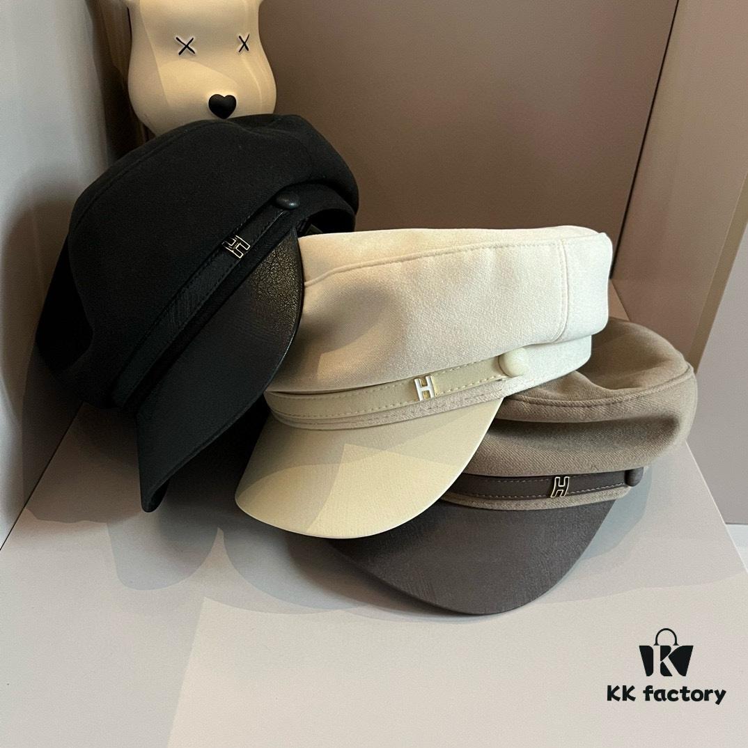 Hermes HERMES New Style Duckbill Military Cap, Head Circumference 57cm