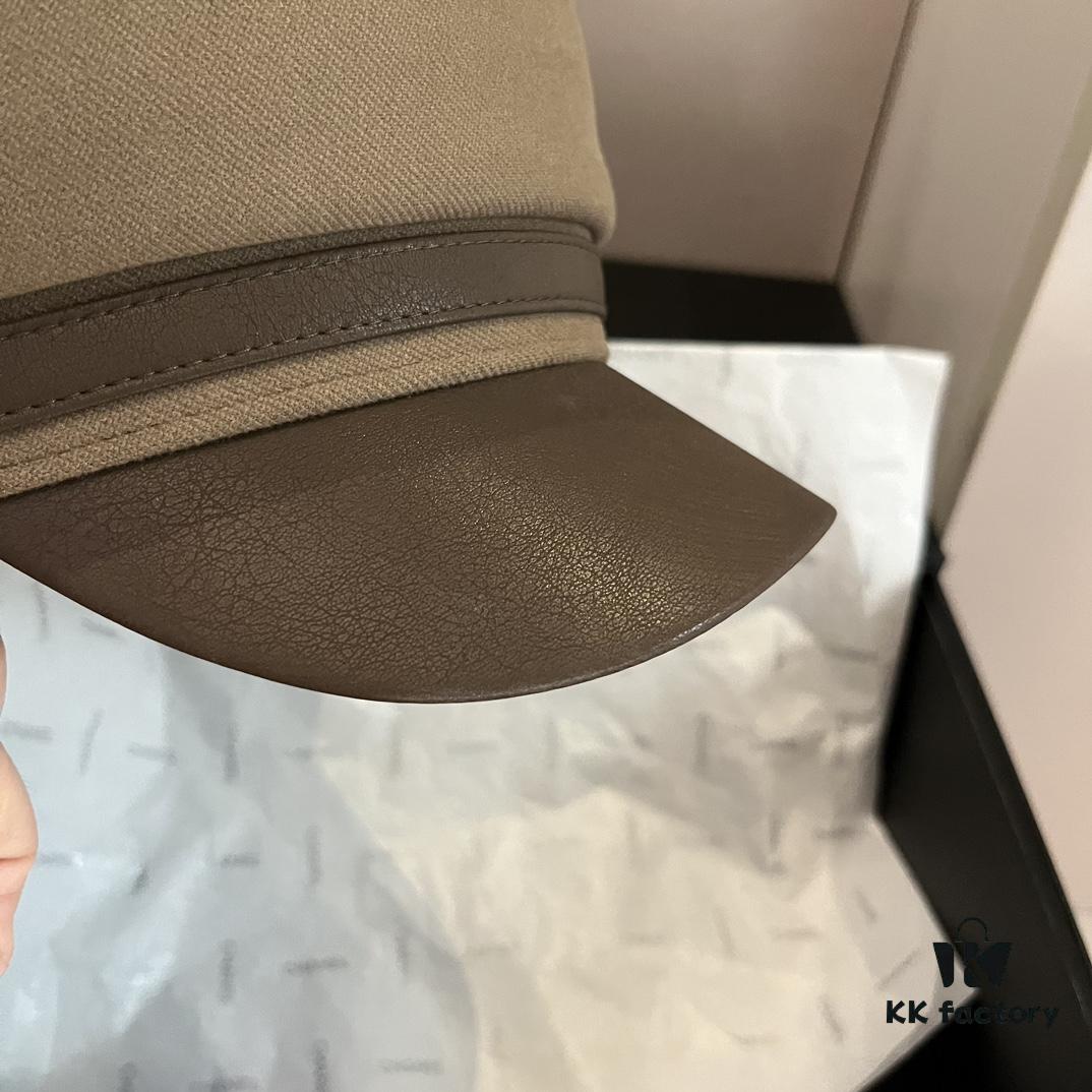 Hermes NEW Cap Military Style Duckbill Hat, Head Circumference 57cm