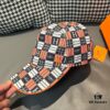 Box bag, HERMÈS new original order baseball cap, H embroidered plaid, genuine mold custom-made, original breathable canvas fabric + top-layer cowhide, factory fine steel adjustable buckle, exquisite workmanship, stylish and handsome with excellent quality!