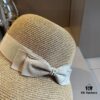 Hermes New Arrival Straw Hat, Made from Taiwanese Fine Straw, Simple and Elegant Aristocratic Style, Head Circumference 57cm
