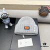 Hermes x Designer Collaborative Collection Distressed Button Beanie Warm Ear-Protecting Knit Hat Versatile Knitted Cap