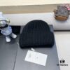 Hermes x Designer Collaboration Broken Button Knit Beanie Warm Ear-Protecting Hat Versatile Knitted Cap