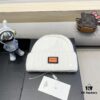 Hermes x Designer Collaboration Broken Button Knit Beanie Warm Ear-Protecting Hat Versatile Knitted Cap