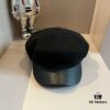 2024 Hermès New Wool Newsboy Military Cap, Head Circumference 57cm