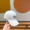 New Arrival HERMÈS Latest Authentic Replica Baseball Cap, Color-Blocked H, Premium Craftsmanship, Original Breathable Canvas Fabric with Genuine Stainless Steel Adjustable Buckle