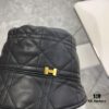 HERMES 2024 New Style Leather Quilted Irregular Fisherman Hat 💛 Dust Bag Included 🌈 Minimalist Design
