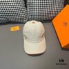Box and Cloth Bag Included, HERMÈS Original Order Baseball Cap, Classic H Design, Genuine Leather and Breathable Canvas Fabric, Premium Steel Buckle, Exquisitely Crafted, Stylish and High Quality