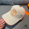 Box and Cloth Bag Included, HERMÈS Original Quality Baseball Cap, Classic H Design, Authentic Mold Custom Made, Premium Canvas Fabric with Top Layer Leather, Original Factory Stainless Steel Adjustable Buckle, Exquisite Craftsmanship, Stylish and High Quality