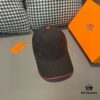 Box and Cloth Bag Included, HERMÈS Original Design Baseball Cap, Classic H Logo, Authentic Mold Custom Made, Premium Breathable Canvas Fabric with Top Grain Leather, Original Factory Stainless Steel Adjustable Buckle, Exquisite Craftsmanship, Stylish and High Quality