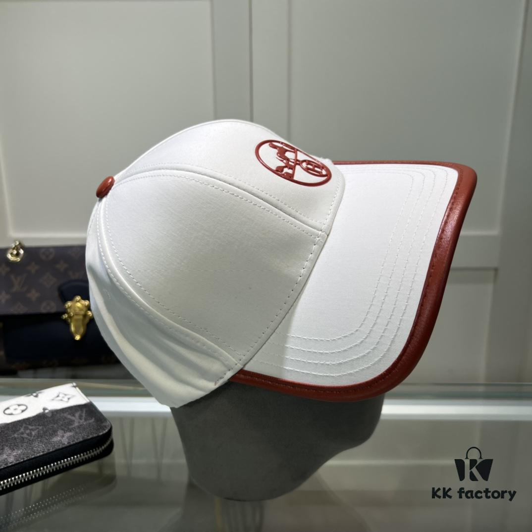Hermes Limited Edition Embroidered Baseball Cap with Dust Bag, Official Website Original Lining, High Version, Breathable and Comfortable, Ultra-high Sun Protection, Elegant and Stylish