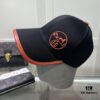 Hermes Limited Embroidered Baseball Cap with Dust Bag, Official Website Original Lining, High-Version Breathable and Comfortable, Ultra Sun Protection, Elegant Ladylike Style