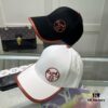 Hermes Limited Embroidered Baseball Cap with Dust Bag, Official Website Original Lining, High-Version Breathable and Comfortable, Ultra Sun Protection, Elegant Ladylike Style