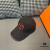 Box and Cloth Bag Included, HERMÈS Original Quality Baseball Cap, Classic H Design, Authentic Mold Custom Made, Premium Canvas Fabric with Genuine Top-Layer Leather, Original Factory Stainless Steel Adjustable Buckle, Exquisite Craftsmanship, Stylish and High Quality
