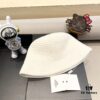 Hermes-style Women's Korean Fashionable Knitted Fisherman Hat, Casual Sun Protection Bucket Hat for Autumn and Winter