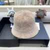 Hermès-style Women's Korean Fashionable Autumn Winter Fisherman Hat, Woven Minimalist Sun Protection Bucket Hat