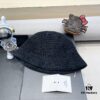 Hermès-style Women's Korean Fashionable Autumn Winter Fisherman Hat, Woven Minimalist Sun Protection Bucket Hat