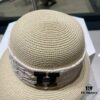 Hermes 2024 New Straw Sun Hat, Bonnet Style 😩 Beach Fashion, Simple and Elegant, Versatile Accessory