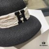 Hermès 2024 New Straw Sun Hat, Beach Bucket Hat 😍 Minimalist and Versatile Style